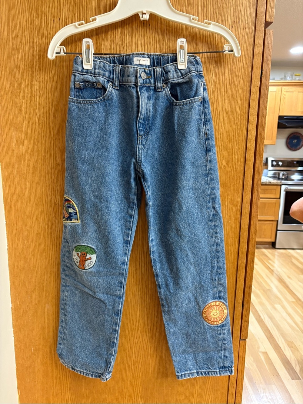 PacSun Blue Patch Detail Kids' Denim Jeans